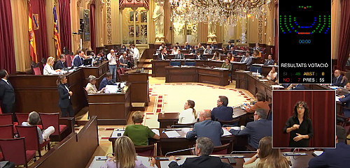 El Parlament confirma la seva voluntat de tirar endavant el Pacte Blau Balear