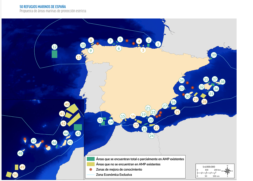 Oceana proposa la protecció estricta de 10 àrees marines a les Balears