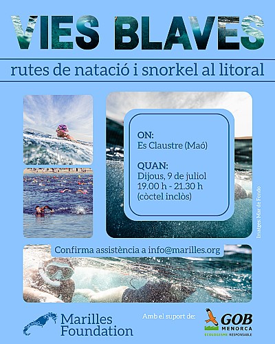 Marilles Fundation - Presentación de Vías Azules: rutas de natación y snorkel en el litoral de Menorca