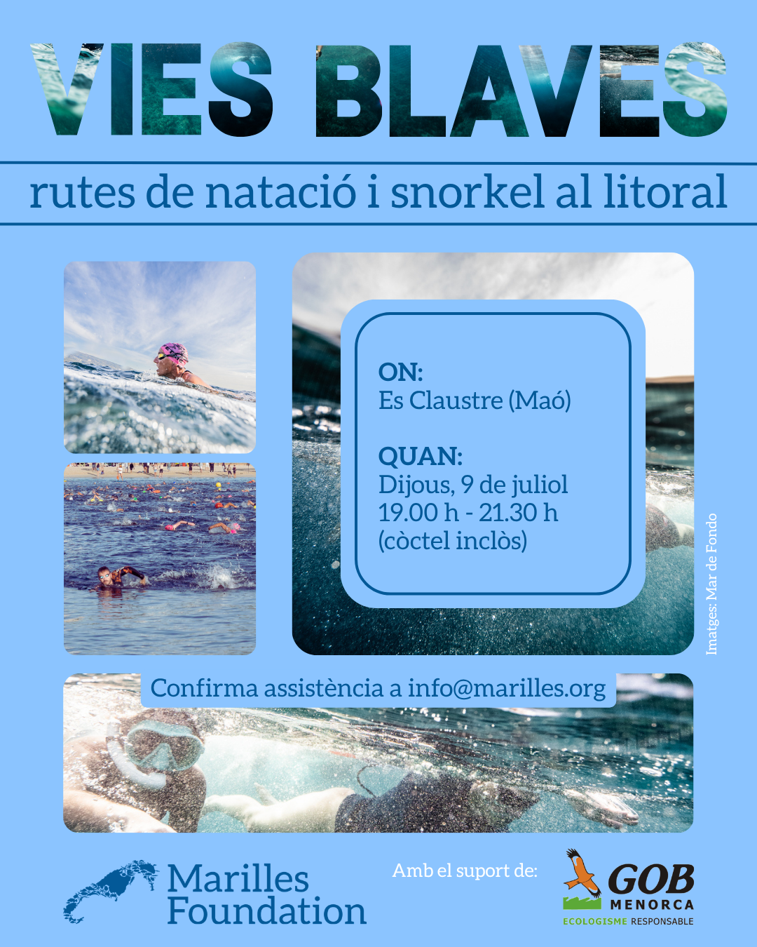Presentación de Vías Azules: rutas de natación y snorkel en el litoral de Menorca