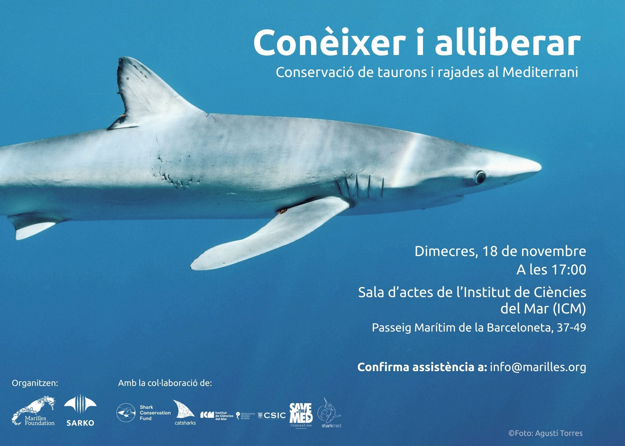 SARKO y otros proyectos de conservación de tiburones y rayas se dan cita en Barcelona